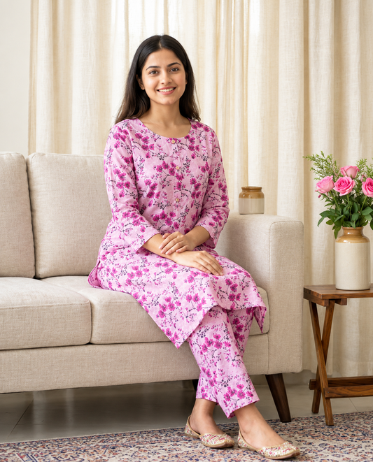 Lawn Kurti Set