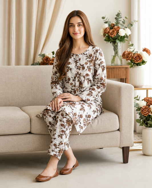 Lawn Kurti Set