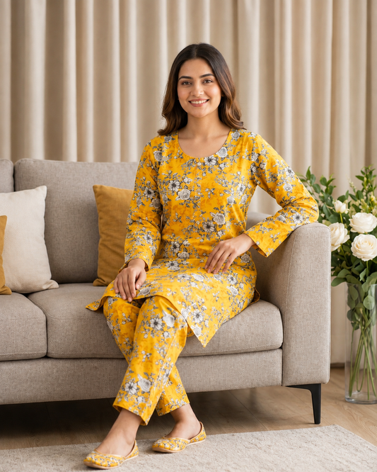 Lawn Kurti Set