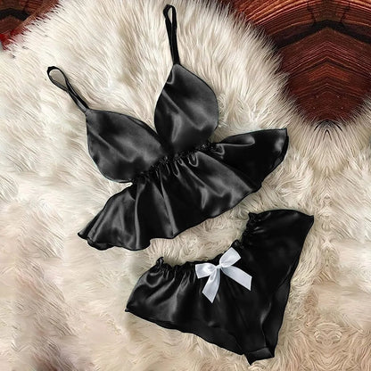 V-Neck Cami Shorts Nighty Set