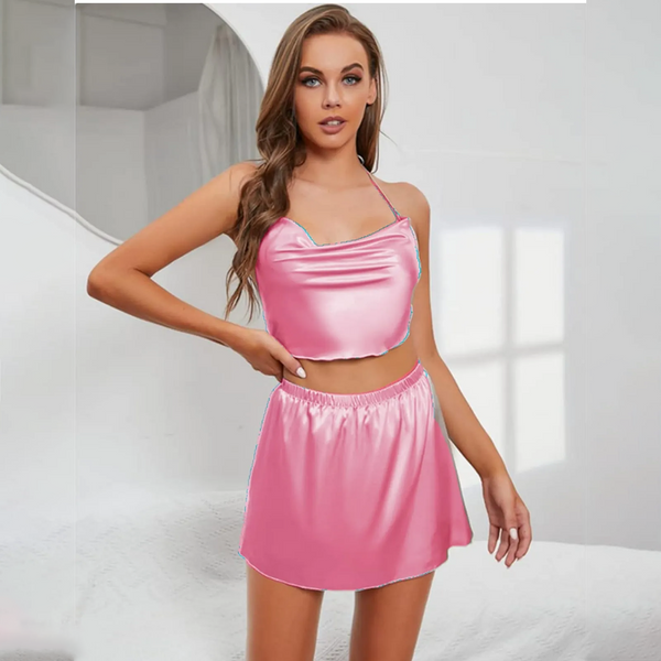 Silky Cami Skirt Nighty Set