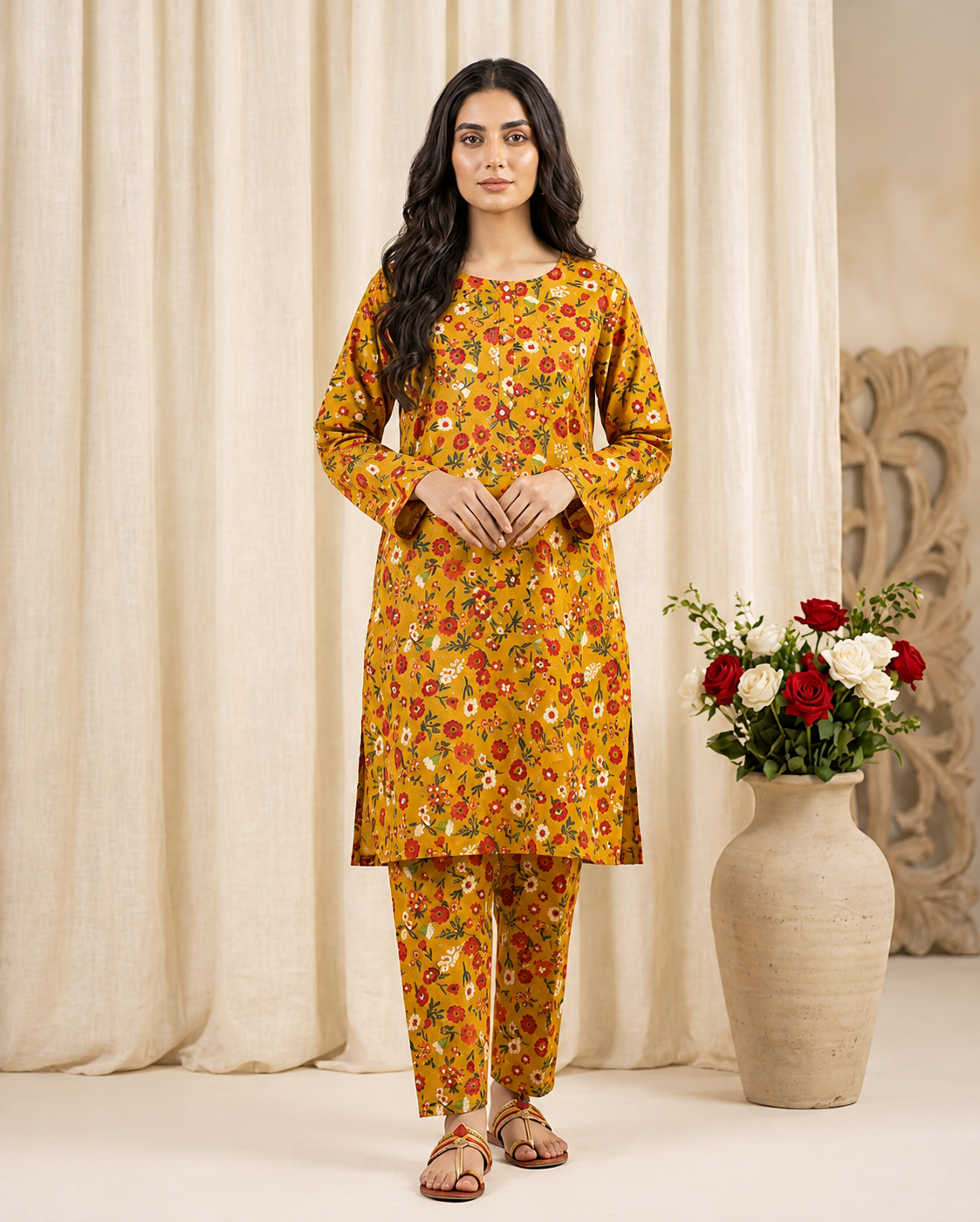 Lawn Kurtis Set