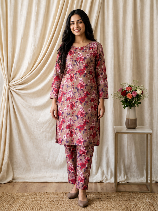 Lawn Kurti Set