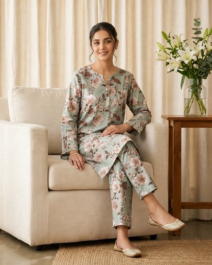 Lawn Kurti Set