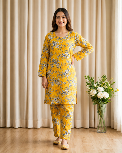 Lawn Kurti Set