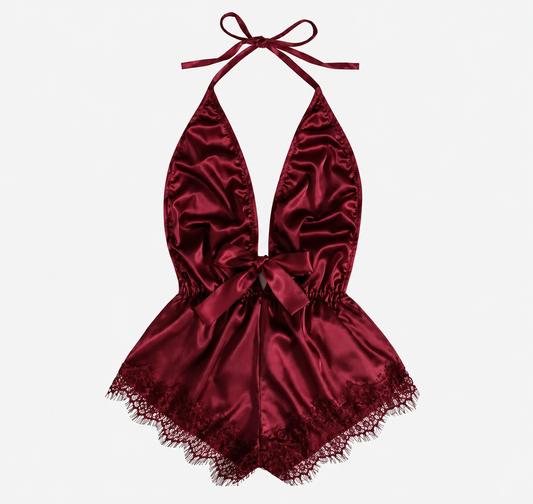 Silk Satin Body Stocking Nighty