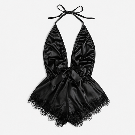 Silk Satin Body Stocking Nighty