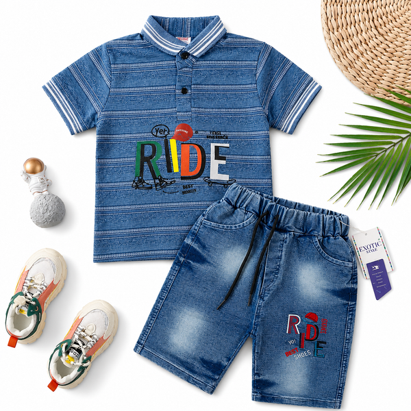 Boys Half Sleeves 2 Piece Suit