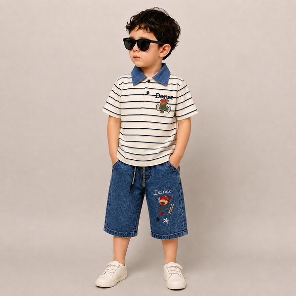 Boys Half Sleeves 2 Piece Suit