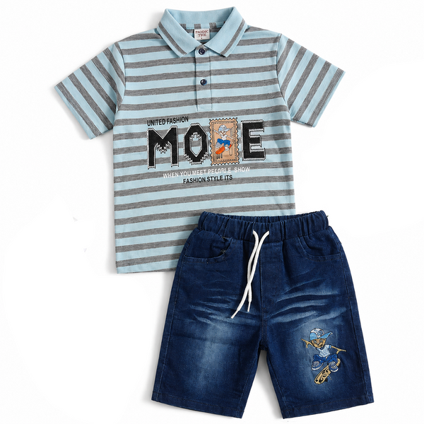Boys Half Sleeves 2 Piece Suit
