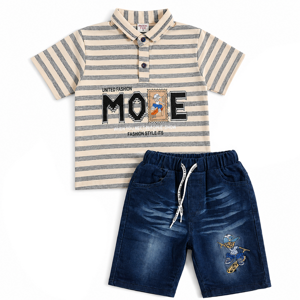 Boys Half Sleeves 2 Piece Suit
