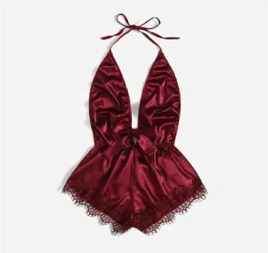 Silk Satin Body Stocking Nighty