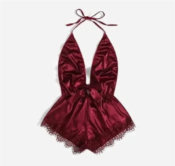 Silk Satin Body Stocking Nighty