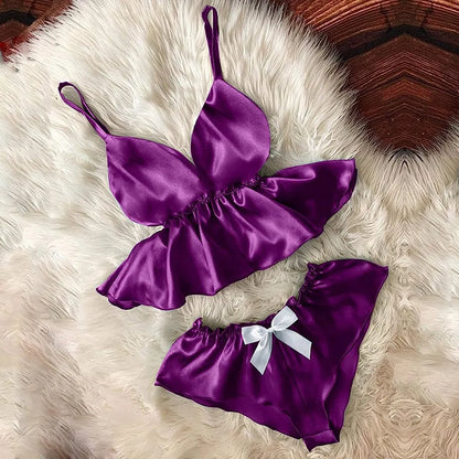 V-Neck Cami Shorts Nighty Set